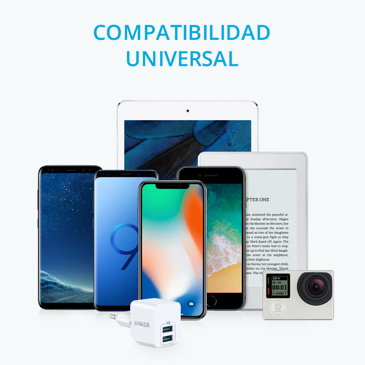 Cargador de pared PowerPort Mini 2 puertos