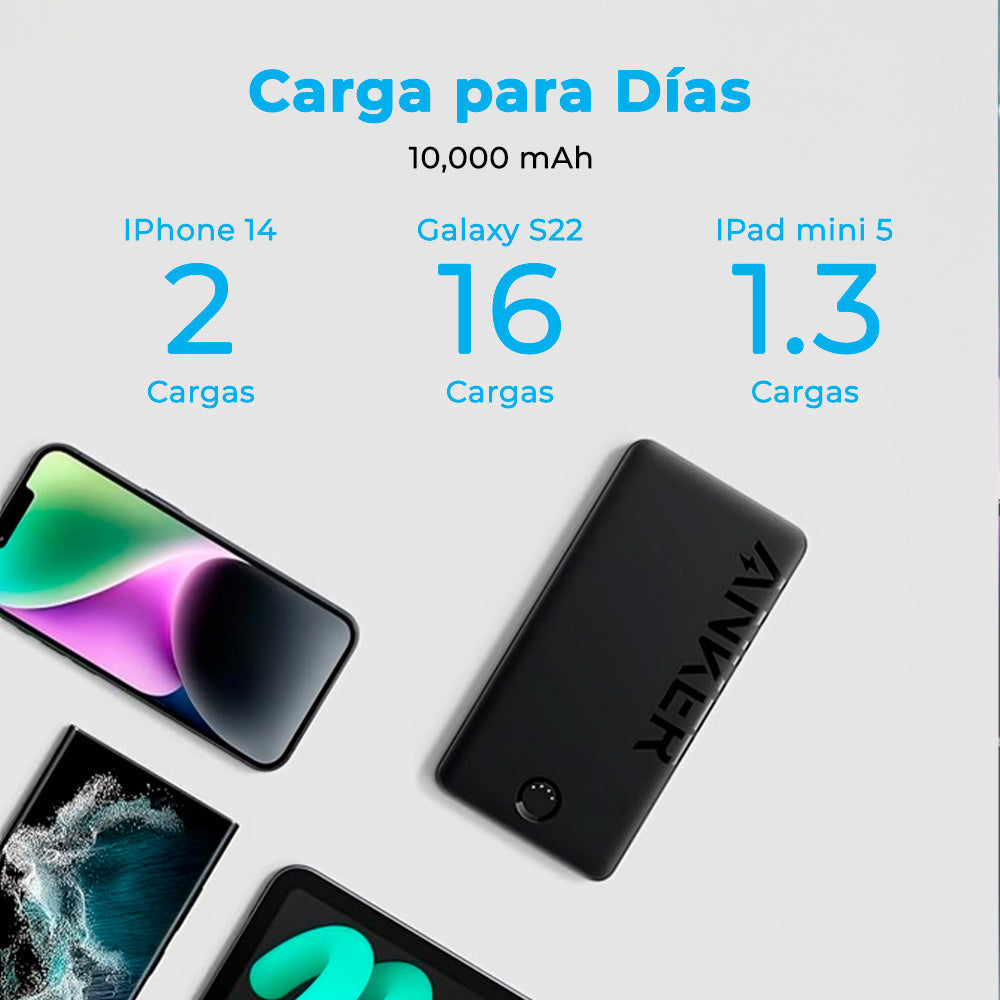 Batería externa 10,000 mAh PIQ Anker