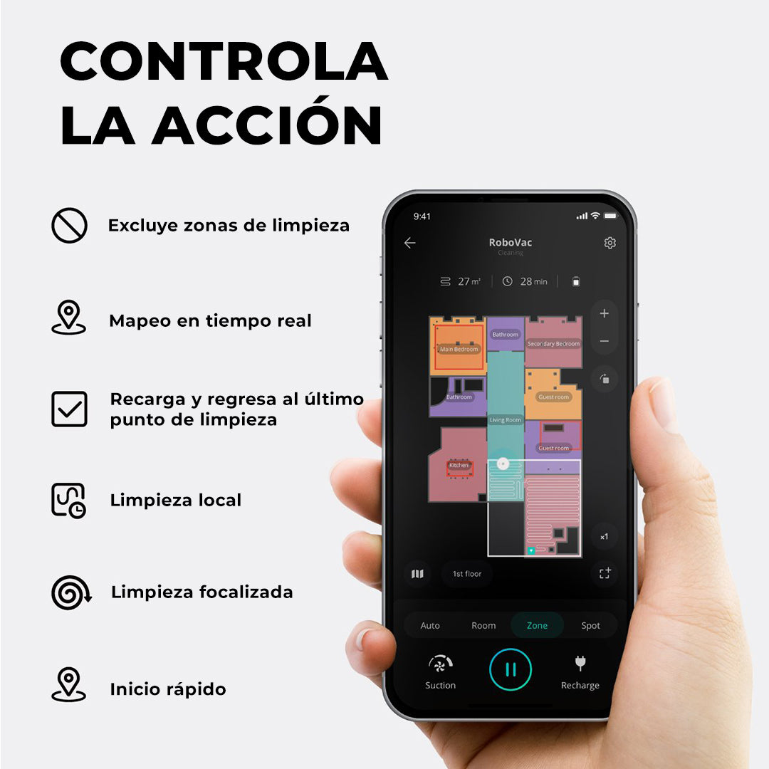 Aspiradora Robot Inteligente X8 Doble Turbina