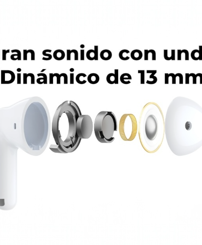 Un gran sonido con un driver Dinámico de 13 mm