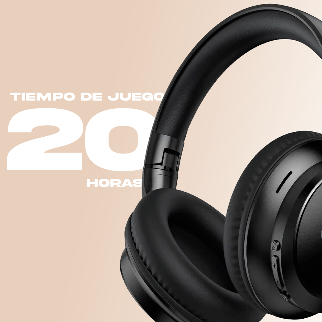 Audífonos Over Ear Bluetooth Con Powerbank Negro Blackbird