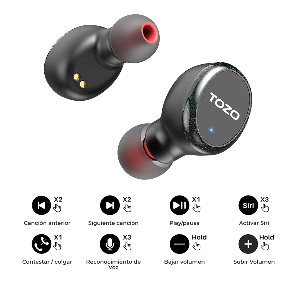 Audífonos True Wireless Con Bluetooth T10s Negro Tozo