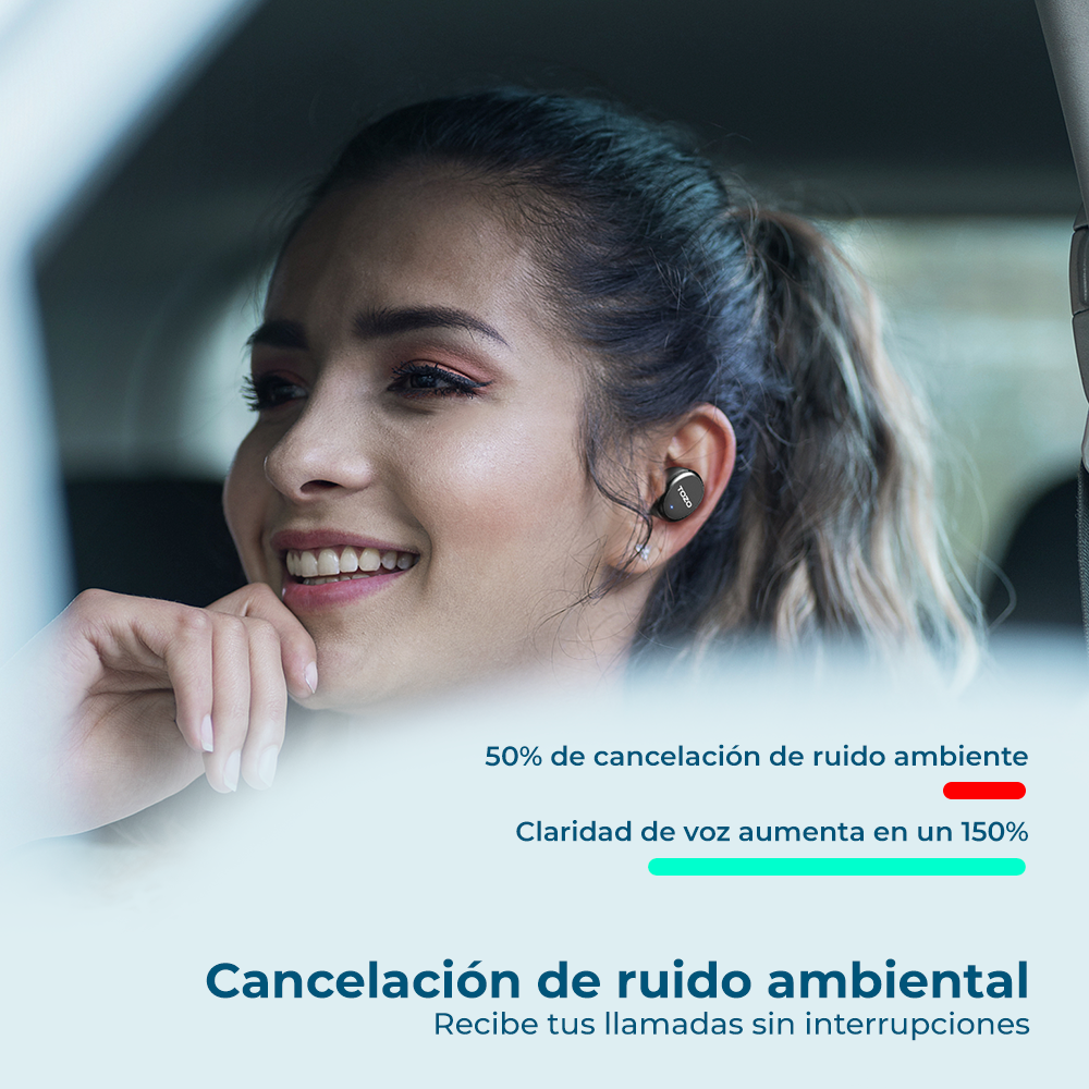 Audífonos True Wireless Con Bluetooth T10s Negro Tozo