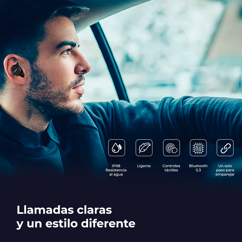 Audífonos True Wireless Con Bluetooth T10s Negro Tozo
