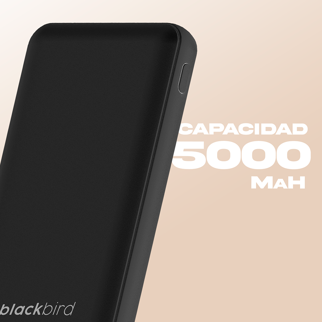 Audífonos Over Ear Bluetooth Con Powerbank Negro Blackbird