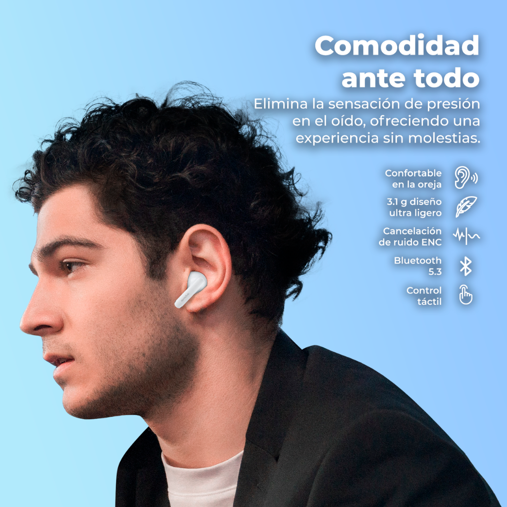Audífonos True Wireless Anybuds Dinámicos Premium Tozo