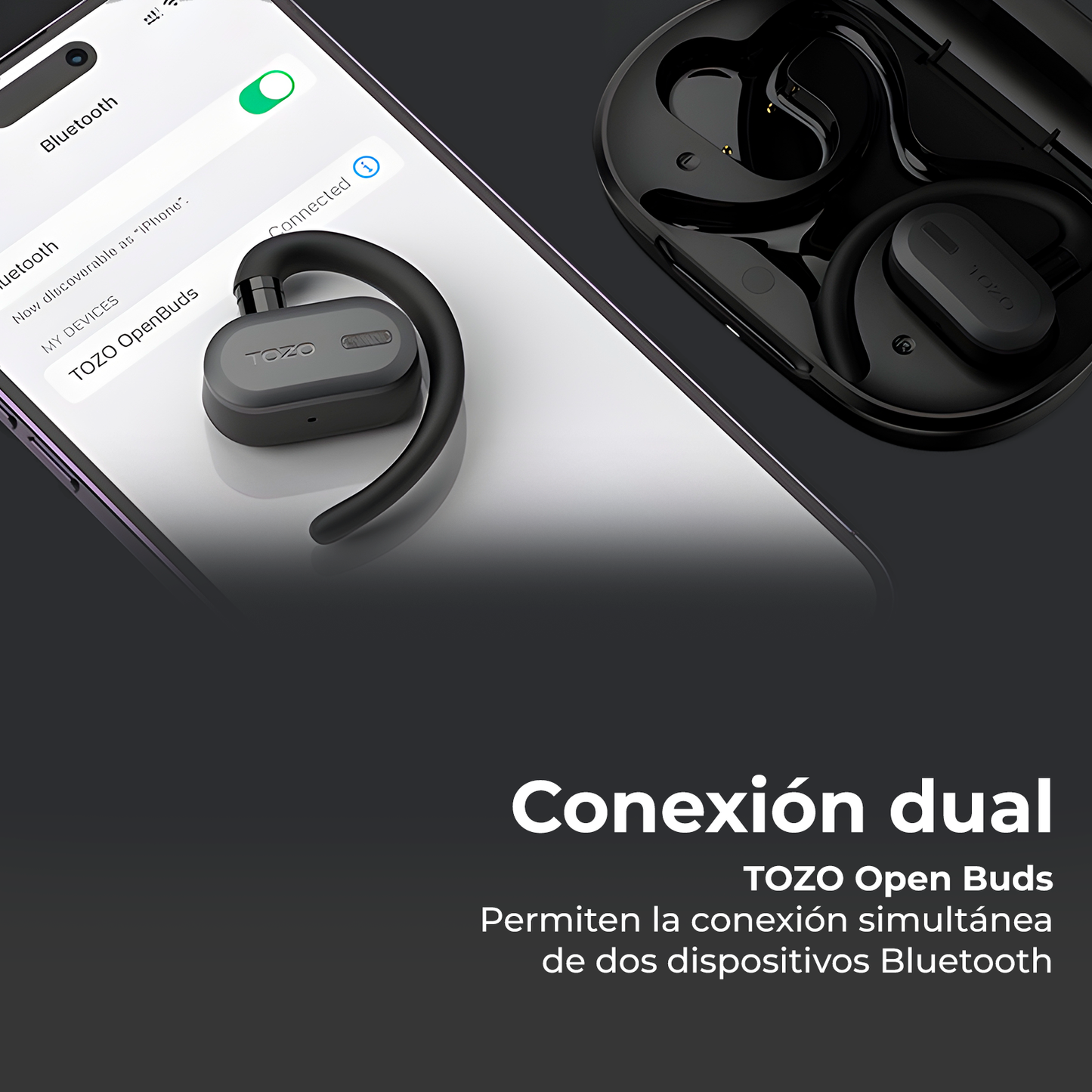 Audífonos True Wireless Open Buds Noise Cancellation Tozo