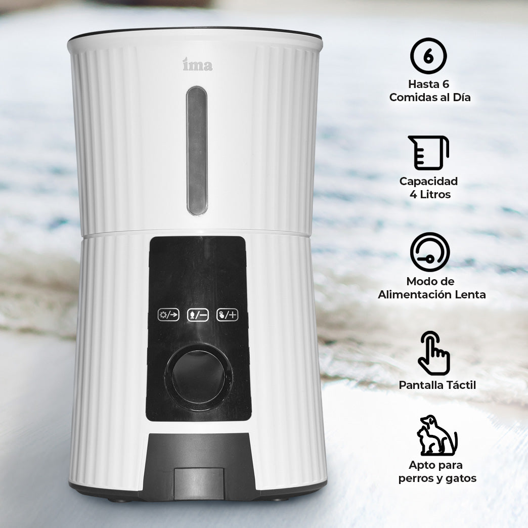 Dispensador automático de alimentos para perros y gatos táctil IMA