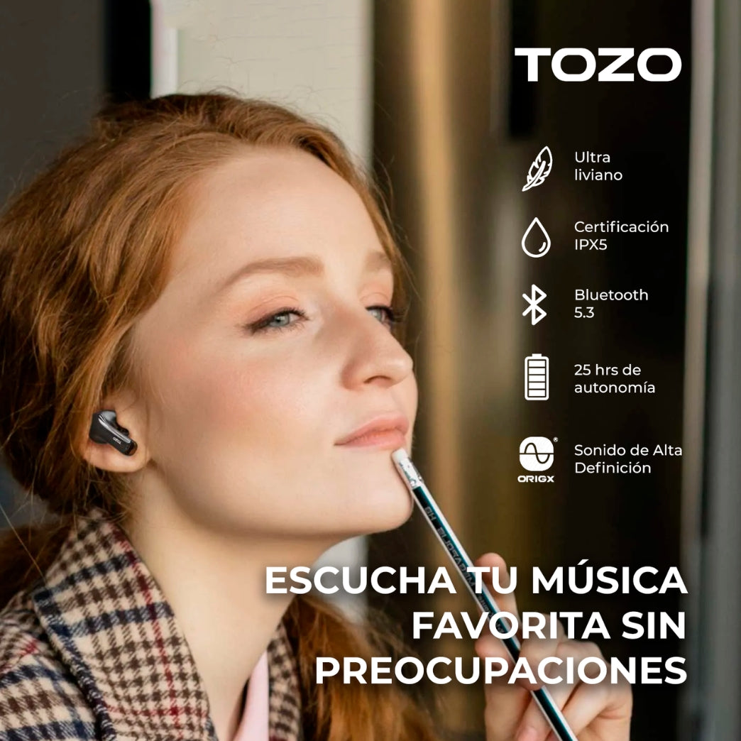 Audífonos Agile Pods True Wireless Negro Tozo