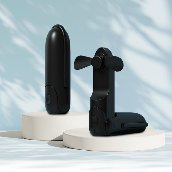 Mini Ventilador Recargable 3 en 1 Negro Ozu