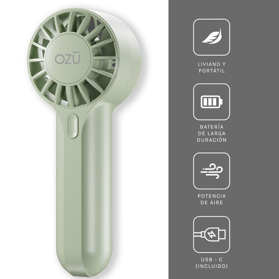 Mini Ventilador Ozu Recargable blanco