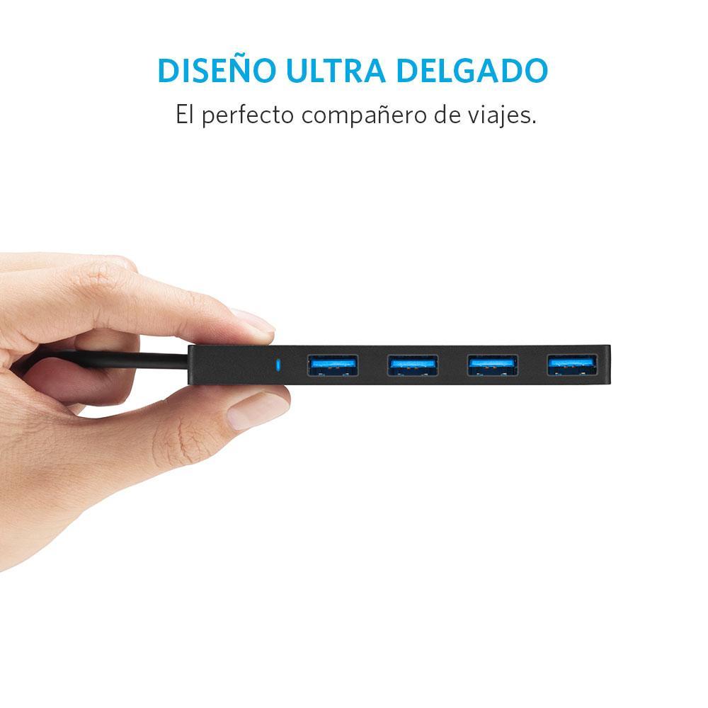 Hub Slim 4 Puertos USB 3.0