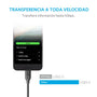 Cable USB-A a USB-C, material plástico, largo 0.9 metros, color Negro