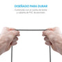 Cable USB-A a USB-C, material plástico, largo 0.9 metros, color Negro
