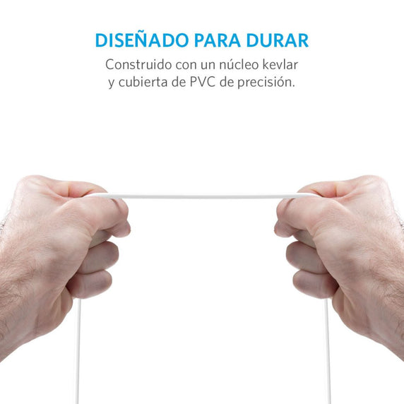 Cable PowerLine USB-A a USB-C 3.0 0.9m Blanco