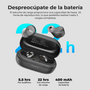 Audífonos True Wireless Earbuds Ultraligeros Negros Tozo